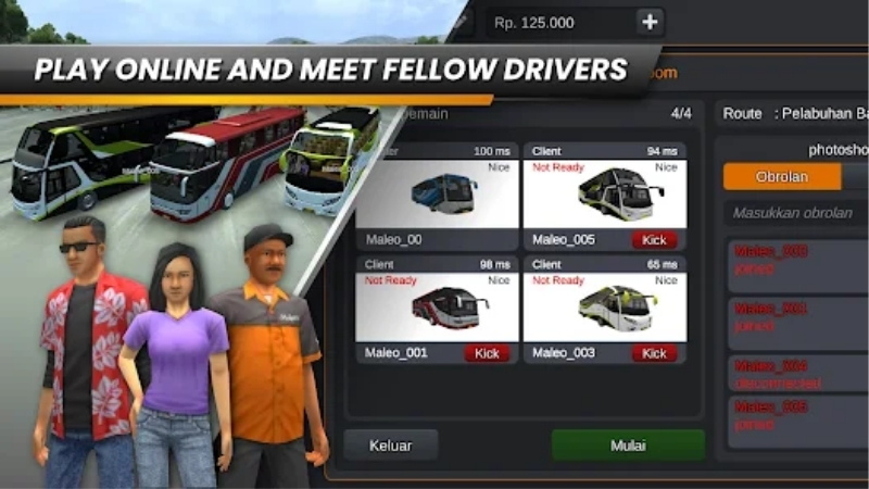 Gameplay Menjadi Sopir Bus di Jalanan Indonesia