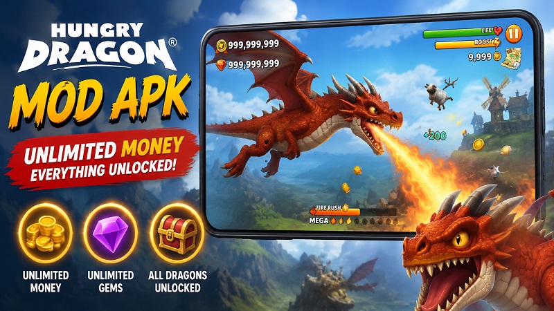 Fitur Hungry Dragon Mod Apk