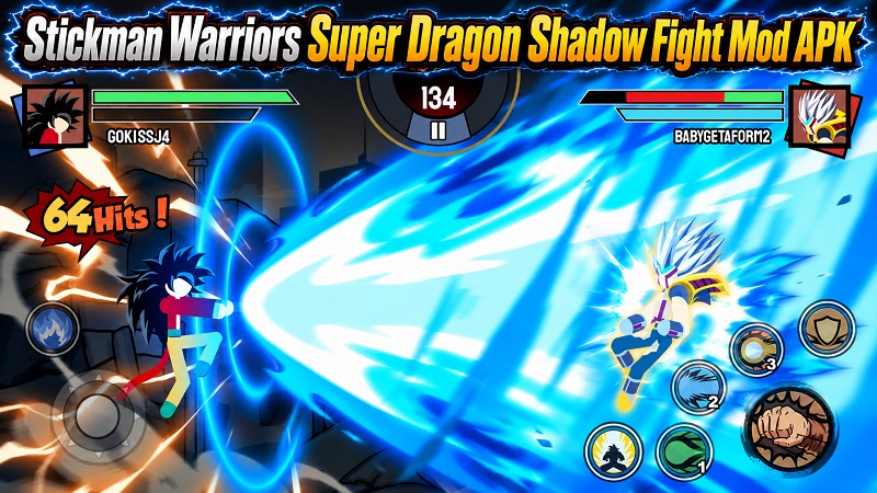 Stickman Warriors Super Dragon Shadow Fight Mod APK