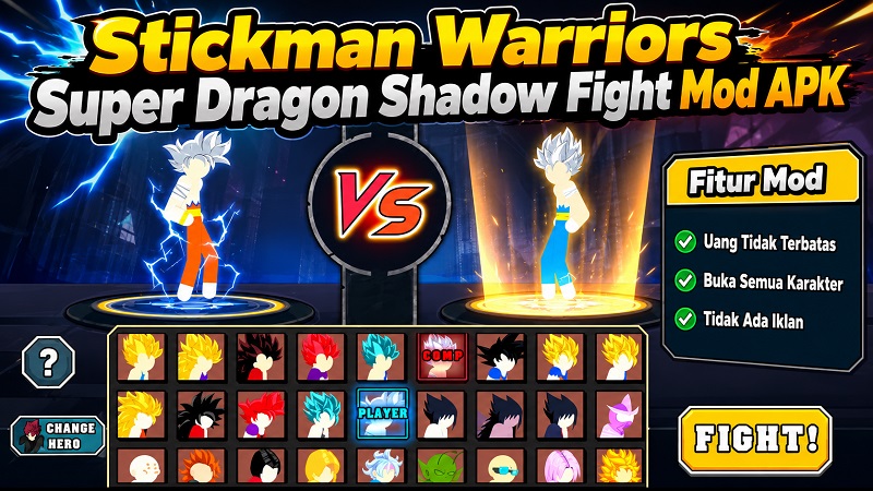 Stickman Warriors Super Dragon Shadow Fight Mod APK