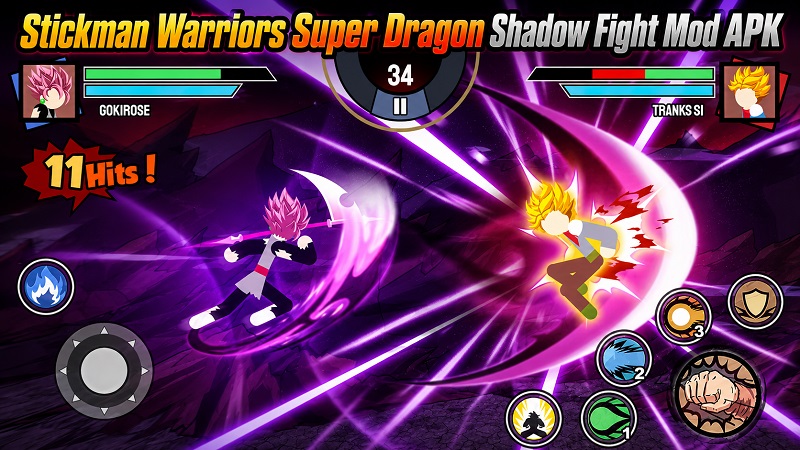 Stickman Warriors Super Dragon Shadow Fight Mod APK